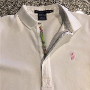 RALPH LAUREN GOLF 🌺 Ladies Medium Zip Polo Shirt